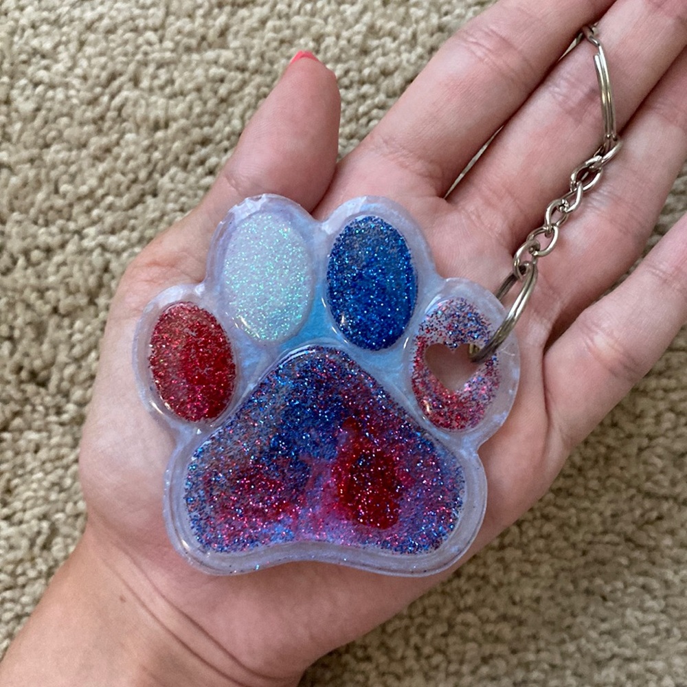 Hand made German Shepard keychain